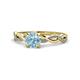 1 - Mayra Desire Aquamarine and Diamond Engagement Ring 