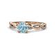 1 - Mayra Desire Aquamarine and Diamond Engagement Ring 