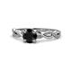 1 - Mayra Desire Black and White Diamond Engagement Ring 