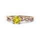 1 - Mayra Desire Yellow and White Diamond Engagement Ring 
