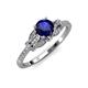 4 - Katelle Desire Blue Sapphire and Diamond Engagement Ring 