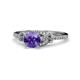 1 - Katelle Desire Iolite and Diamond Engagement Ring 