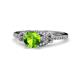 1 - Katelle Desire Peridot and Diamond Engagement Ring 