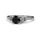1 - Katelle Desire Black and White Diamond Engagement Ring 