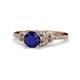 1 - Katelle Desire Blue Sapphire and Diamond Engagement Ring 