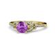 1 - Katelle Desire Amethyst and Diamond Engagement Ring 