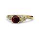 1 - Katelle Desire Red Garnet and Diamond Engagement Ring 