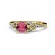 1 - Katelle Desire Rhodolite Garnet and Diamond Engagement Ring 