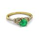 3 - Katelle Desire Emerald and Diamond Engagement Ring 