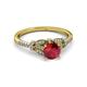 3 - Katelle Desire Ruby and Diamond Engagement Ring 