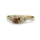 1 - Katelle Desire Smoky Quartz and Diamond Engagement Ring 