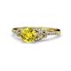 1 - Katelle Desire Yellow and White Diamond Engagement Ring 