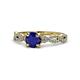 1 - Milena Desire Blue Sapphire and Diamond Engagement Ring 