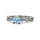 1 - Milena Desire Aquamarine and Diamond Engagement Ring 