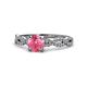 1 - Milena Desire Pink Tourmaline and Diamond Engagement Ring 