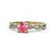 1 - Milena Desire Pink Tourmaline and Diamond Engagement Ring 