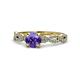 1 - Milena Desire Iolite and Diamond Engagement Ring 