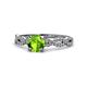 1 - Milena Desire Peridot and Diamond Engagement Ring 