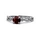 1 - Milena Desire Red Garnet and Diamond Engagement Ring 