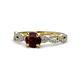 1 - Milena Desire Red Garnet and Diamond Engagement Ring 