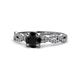 1 - Milena Desire Black and White Diamond Engagement Ring 