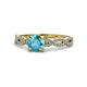 1 - Milena Desire London Blue Topaz and Diamond Engagement Ring 