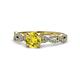 1 - Milena Desire Yellow and White Diamond Engagement Ring 