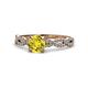 1 - Milena Desire Yellow and White Diamond Engagement Ring 