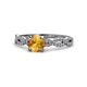 1 - Milena Desire Citrine and Diamond Engagement Ring 