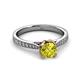 3 - Aziel Desire Yellow and White Diamond Solitaire Plus Engagement Ring 