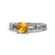 1 - Senna Desire Citrine and Diamond Engagement Ring 