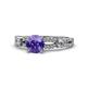 1 - Senna Desire Iolite and Diamond Engagement Ring 