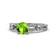 1 - Senna Desire Peridot and Diamond Engagement Ring 