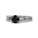 1 - Senna Desire Black and White Diamond Engagement Ring 