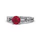1 - Senna Desire Ruby and Diamond Engagement Ring 
