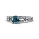 1 - Senna Desire Blue and White Diamond Engagement Ring 
