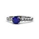 1 - Sariah Desire Blue Sapphire and Diamond Engagement Ring 