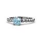 1 - Sariah Desire Aquamarine and Diamond Engagement Ring 