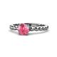 1 - Sariah Desire Pink Tourmaline and Diamond Engagement Ring 