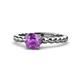1 - Sariah Desire Amethyst and Diamond Engagement Ring 