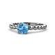 1 - Sariah Desire Blue Topaz and Diamond Engagement Ring 