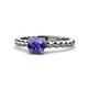 1 - Sariah Desire Iolite and Diamond Engagement Ring 