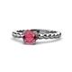 1 - Sariah Desire Rhodolite Garnet and Diamond Engagement Ring 