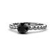 1 - Sariah Desire Black and White Diamond Engagement Ring 