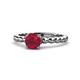 1 - Sariah Desire Ruby and Diamond Engagement Ring 