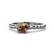1 - Sariah Desire Smoky Quartz and Diamond Engagement Ring 