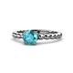 1 - Sariah Desire London Blue Topaz and Diamond Engagement Ring 