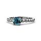 1 - Sariah Desire Blue and White Diamond Engagement Ring 
