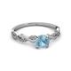 3 - Mayra Desire Aquamarine and Diamond Engagement Ring 