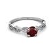 3 - Mayra Desire Red Garnet and Diamond Engagement Ring 